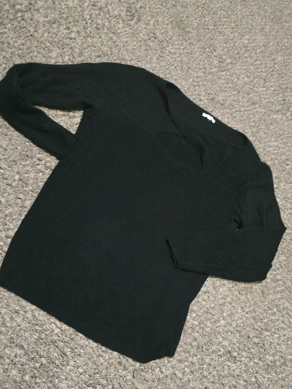 Maurices Black V-Neck/Keyhole Women's Sweater